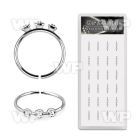 dhma9c small board silver seamless ring with cz in mix color