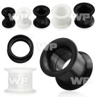 dm38 thin silicone double flared flesh tunnel plug ear lobe piercing