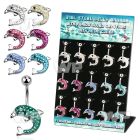 dmix16b display w steel belly bananas w multi crystal dolphins