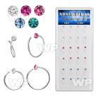 dnrm14 box w silver nose spirals w 2mm mixed crystals tops