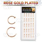 dnsm120 box w rose gold plated silver fake nose clip