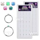 dnsm153 box w 40 silver seamless nose hoop 1.5mm synthetic opal