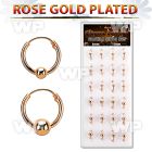 dnsm171 box rose gold silver ball closure earring 16g 3 4mm ball