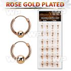 dnsm172 box rose gold silver ball closure earring 16g 4 5mm ball