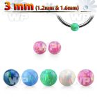 dpo3 3mm synthetic opal dimple ball for ball closure rings