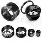 drb8g black ion plated surgical steel screw fit flesh tunnel ear lobe piercing