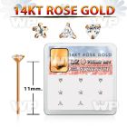 drys25 box 14k rose gold bend it yourself nose stud w mix top