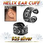 ehvcf1 sterling silver helix ear cuff with moon star design