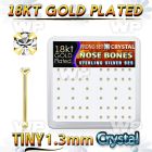 et4myf6 box w silver 925 nose bone 18k gold plating tiny 1 25m nose piercing