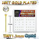 etnyf6 box w silver 925 bend it nose studs 18k gold plated nose piercing