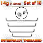 f3h1e0i8 pack 316l steel surface barbells posts internal threading surface piercing