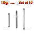 f44eti pack surgical steel bar posts 1 0mm threading 