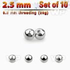 f47bksf3 pack 2 5mm surgical steel ball s0 8mm threading belly piercing
