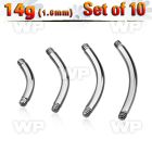 f4ue0i pack 316l steel belly banana posts threading 1 6mm belly piercing