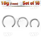 f64eti pack surgical steel cbr horseshoe posts 1 0mm threading 