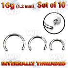 f64eyi8u pack surgical steel cbr horseshoe posts 1 2mm internal 