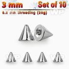 f6uzf3 pack 3mm surgical steel ball s0 8mm threading 