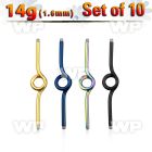 f8ur4e0i pack ion plated 316l steel industrial loop barbell post1 belly piercing