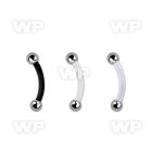 fbneb25 bioflex eyebrow banana w 2.5mm steel balls