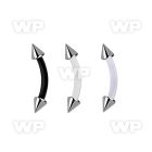 fbnecn bioflex eyebrow banana w 3mm steel cones