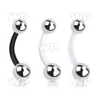 fbns bioflex belly banana, 14g (1.6mm) with 5 6mm steel ball