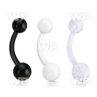 fbnuvs bioflex belly banana, 14g (1.6mm) with 5 6mm ball