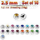 fc4ks pack surgical steel ballstiny 2 5mm press fit crystals 