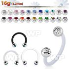 fcbejb3 bioflex circular barbell w 3mm bezel set jewel ball
