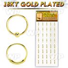 fetiux display real 18k gold plated silver 925 nose rings 20 pcs nose piercing