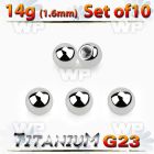 fh47bzi pack of 10 pcs of 3mm high polished implant grade g23 tit