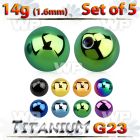 fh4rti pack 8mm ion plated g23 titanium ball s1 6mm threading belly piercing