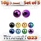 fh4rz3 pack 3mm ion plated g23 titanium ballsthreading 1 2mm belly piercing