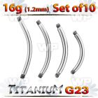 fh4ueyi pack g23 titanium banana bars 1 2mm length 6mm 12mm 1 4 belly piercing