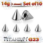 fh65u0 pack 4mm g23 titanium cones threading 1 6mm belly piercing