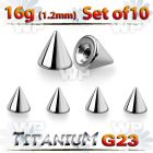 fh6u03 pack 4mm g23 titanium cones threading 1 2mm belly piercing