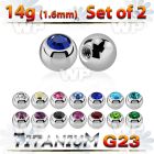 fhc40 pack 4mm g23 titanium ballspress fit jewel crystals1 6mm belly piercing