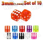 fhq18z pack 3mm acrylic uv dices 1 2mm threading 