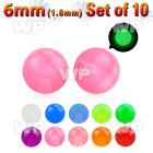 fib4y pack 6mm acrylic glow in the dark ball s1 6mm threading belly piercing