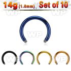 fr64e0i pack ion plated 316l steel cbr horseshoe poststhreading belly piercing