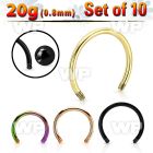 fr64kpi ion plated steel circular bar post 20g 10pcs