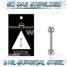 g44et4z 18g presterilized steel brow bar two 3mm balls