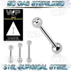 g44w4 316l steel eyebrow or helix barbell 1 2mm 3mm ball eyebrow piercing