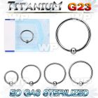 gh46a3 g23 titanium captive bead ring 1 2mm 3mm ball ear lobe piercing