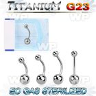 gh4ui g23 titanium belly ring 5mm 8mm plain titanium ball belly piercing