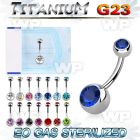 gh4uk6i g23 titanium belly ring w 8mm 5mm jewel ball belly piercing