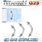 gh4uw6u g23 titanium micro banana 1 2mm 3mm cones eyebrow piercing