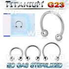gh64w4 g23 titanium cbr horseshoe 1 2mm 3mm ball belly piercing