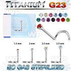 ghu36 g23 titanium nose screw spirals 0 8mm 1 5mm press fit nose piercing