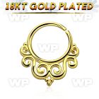 gpsepv7 gold plated silver septum ring w decorated indian design