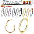 h3i3x33ep titanium hinged segment clicker 20g outward cz cnc